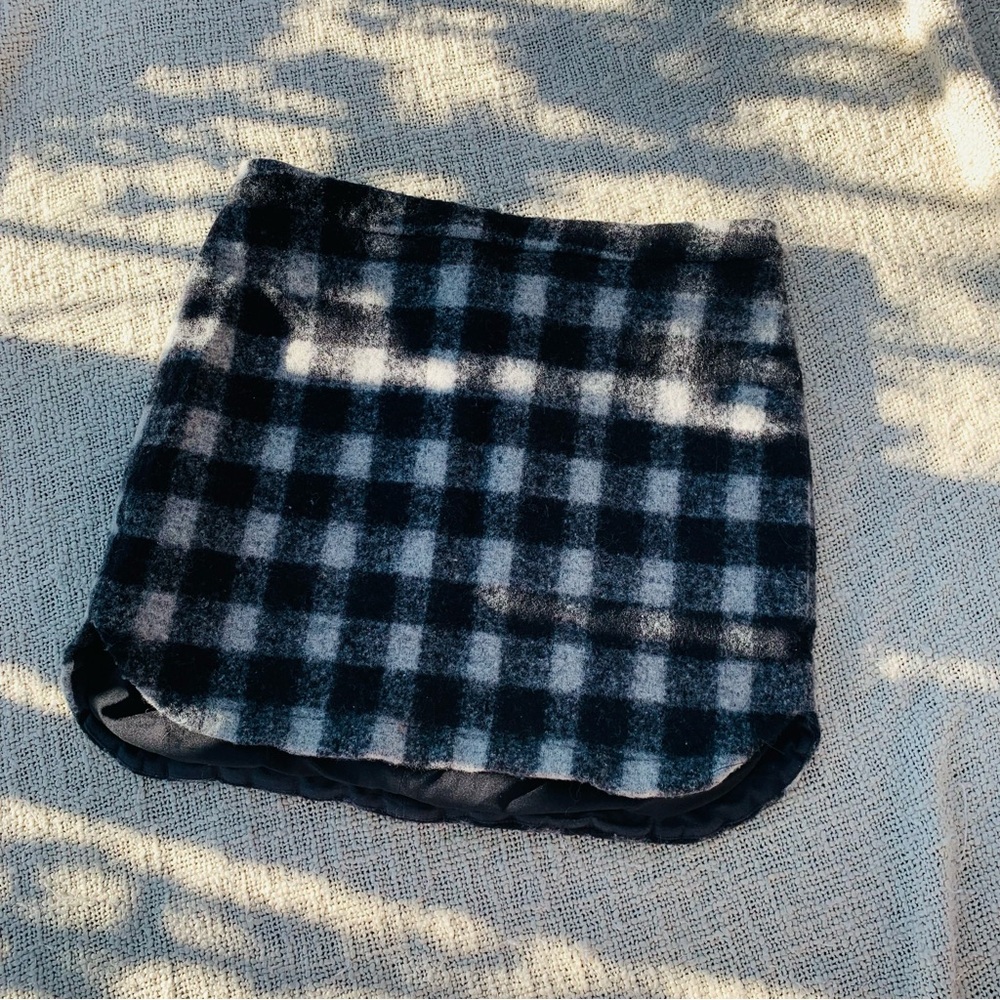 Madewell Checkered Black and White Mini Skirt